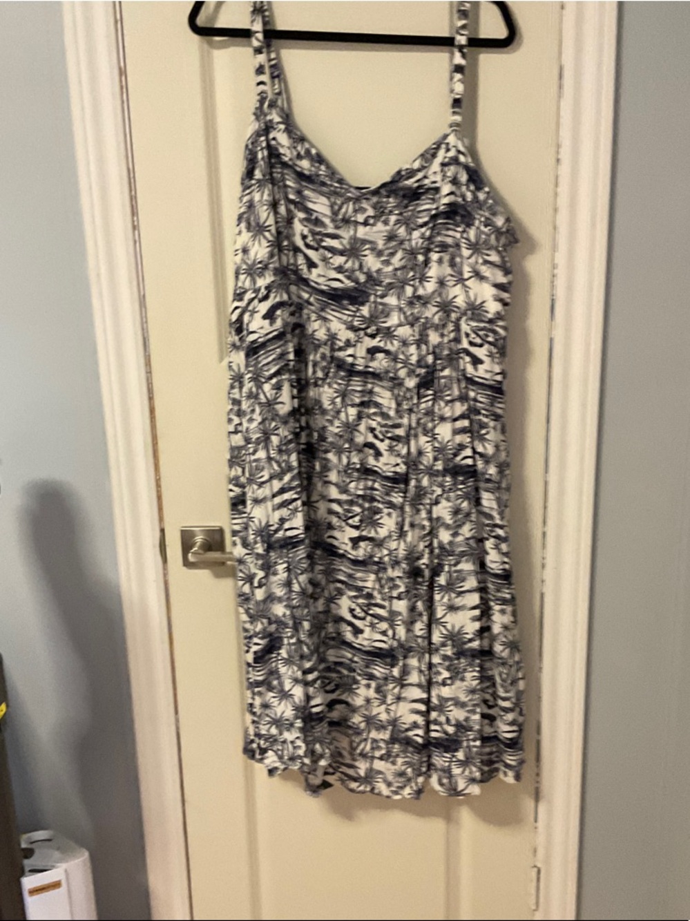 torrid Navy and White Tropical Midi Sundress